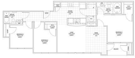 Costa Esmeralda Apartments in Waco, TX - Foto de edificio - Floor Plan