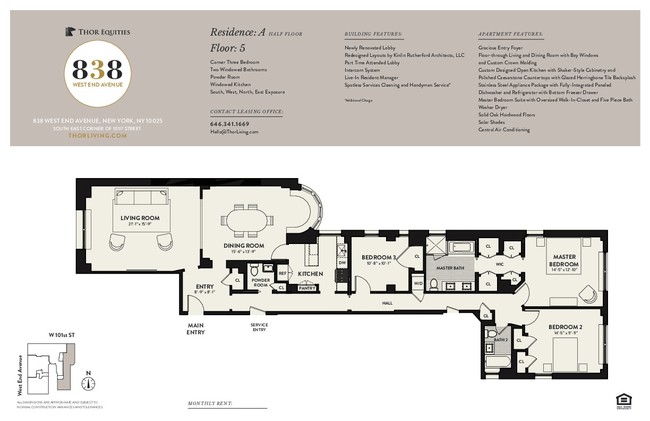 838 West End Avenue in New York, NY - Building Photo - Floor Plan