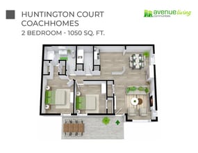 Huntington Court Coachhomes in Edmonton, AB - Building Photo - Floor Plan