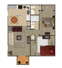 The Coves at Yale in Memphis, TN - Foto de edificio - Floor Plan