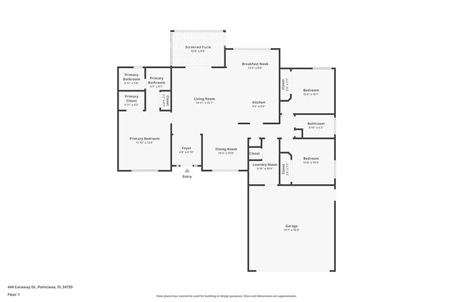 444 Caraway Dr in Kissimmee, FL - Foto de edificio - Building Photo