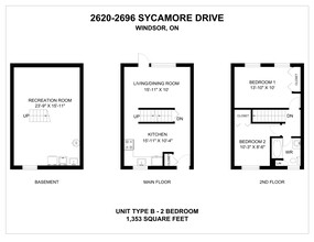 2620 Sycamore Dr in Windsor, ON - Building Photo - Floor Plan