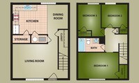 Floor Plan - 1 to 3 bedrooms Contact for Rates - Bracken Creek Apartments in Augusta, Kentucky