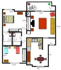 Two Bedrooms/Two Bathrooms - 1 to 2 Beds from $990 to $1220 - Natomas Village Apartments in Sacramento, California