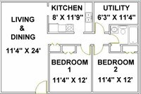 2BR/1BA - 1 bedroom $700 - Hampton Greene Apartments in Lima, Ohio