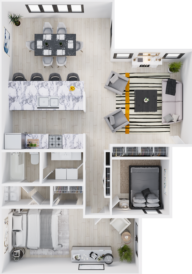 Fisher Duplexes in Dallas, TX - Foto de edificio - Floor Plan