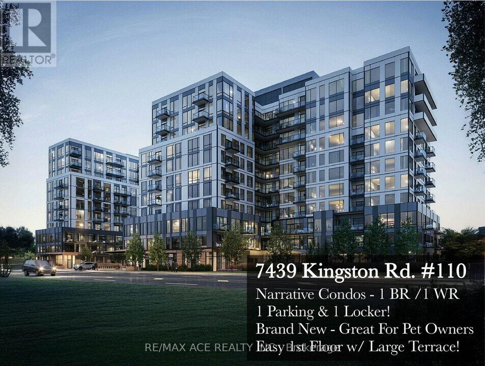 7439 Kingston Rd in Toronto, ON - Building Photo