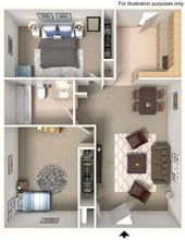 Autumnwood Apartments in Aurora, IL - Foto de edificio - Floor Plan