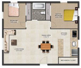 Villa Terrace in Norfolk, VA - Foto de edificio - Floor Plan