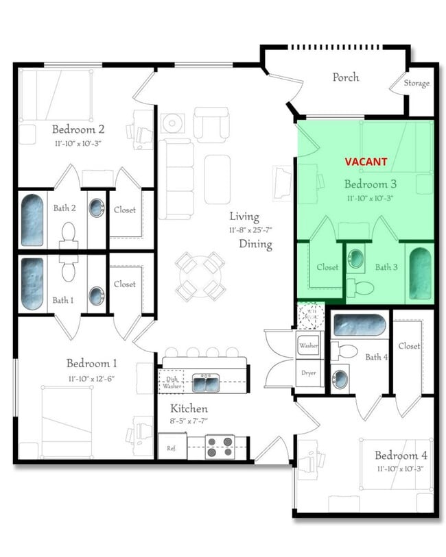 4000 SW 23rd St, Unit Unit 4-207 in Gainesville, FL - Building Photo - Building Photo