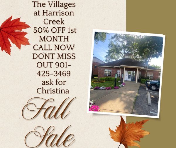 Villages at Harrison Creek- 50% off 1st month in Memphis, TN - Foto de edificio