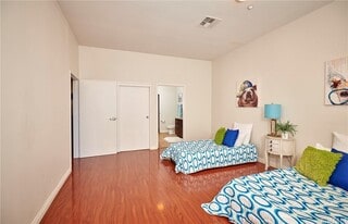 435 W Center Street Promenade, Unit 216 master bedroom in Anaheim, CA - Building Photo