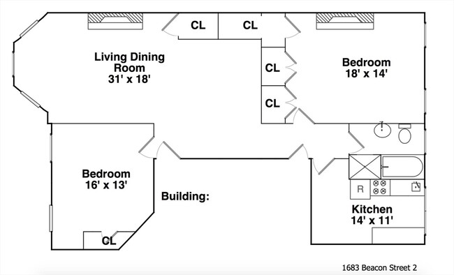 1683 Beacon St, Unit 2 in Brookline, MA - Building Photo - Building Photo