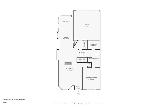 1418 Post Oak Dr in Rowlett, TX - Foto de edificio - Building Photo