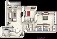 Cedar II - Studio to 3 bedrooms from $1060 to $1615 - Kensington Apartments in Sacramento, California
