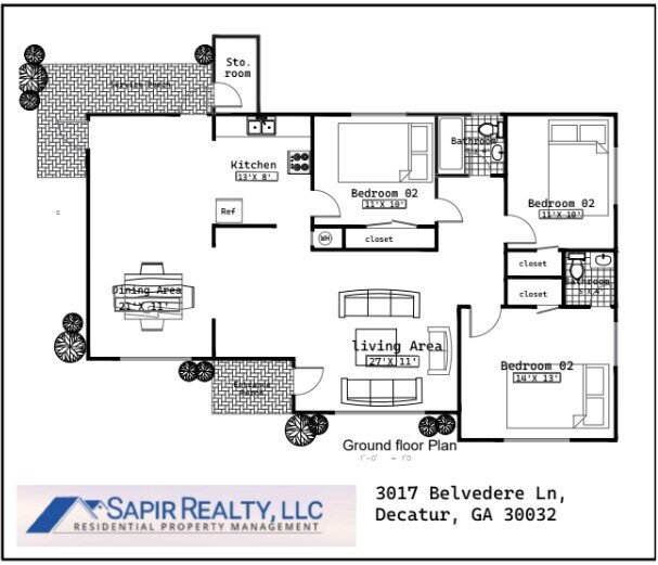 property at 3017 Belvedere Ln