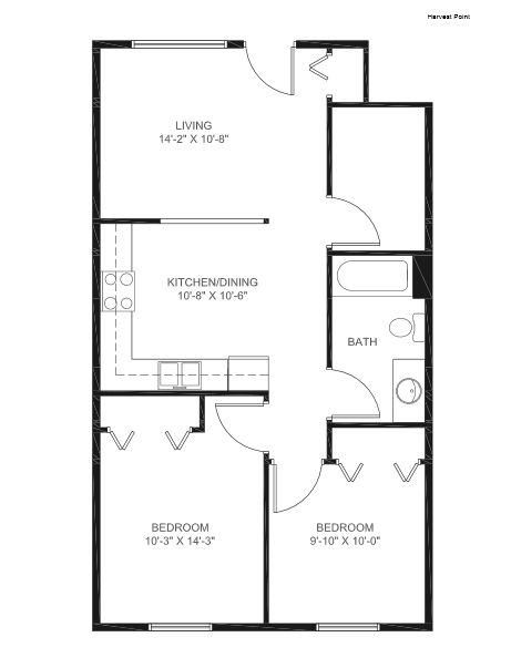 Harvest Point Apartments in Madison, SD - Foto de edificio - Floor Plan