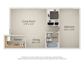 Arlington Arms in Niles, OH - Foto de edificio - Floor Plan