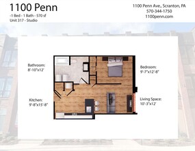 1100 Penn Avenue in Scranton, PA - Foto de edificio - Floor Plan