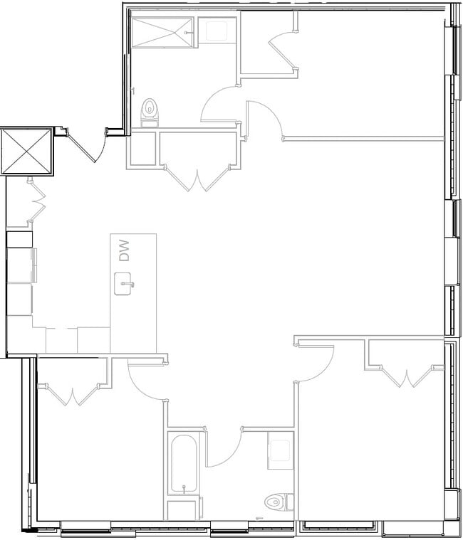 45 E. Central St. Apartments in Natick, MA - Foto de edificio - Floor Plan