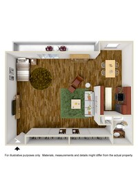 Studio - White Oak Terrace Apartments in Los Angeles, California
