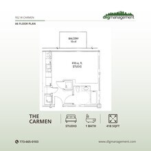 The Carmen in Chicago, IL - Foto de edificio - Floor Plan