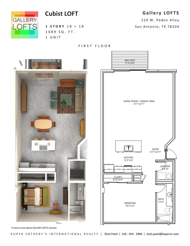 Gallery Lofts in San Antonio, TX - Building Photo - Floor Plan