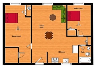 Willow Grove Apartments in New Albany, IN - Foto de edificio - Floor Plan