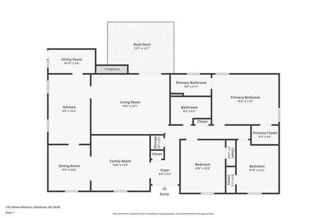 1101 Bloom Wood Ln in Matthews, NC - Foto de edificio - Building Photo