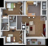 2 Br/2 Ba - 2 Bedrooms 2 Bath from $629 - 2 to 4 bedrooms $629 - Pointe at Troy Apartments in Troy, Alabama