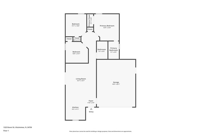 1323 Dover Dr in Kissimmee, FL - Foto de edificio - Building Photo