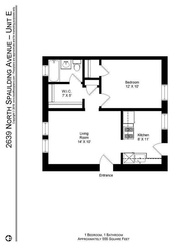 2641 N Spaulding Ave-Unit -1E in Chicago, IL - Building Photo - Building Photo