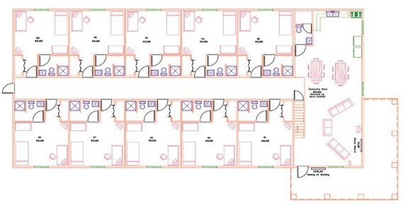 10 Bed Dormitory in Big Cabin, OK - Building Photo