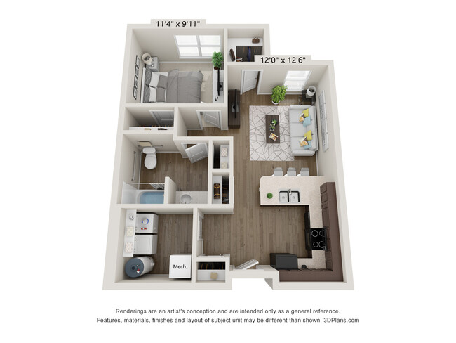 Colorado Senior Lofts in Muscatine, IA - Foto de edificio - Floor Plan