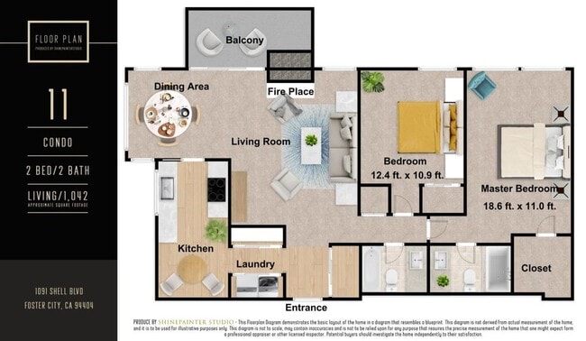 property at 1091 Shell Blvd