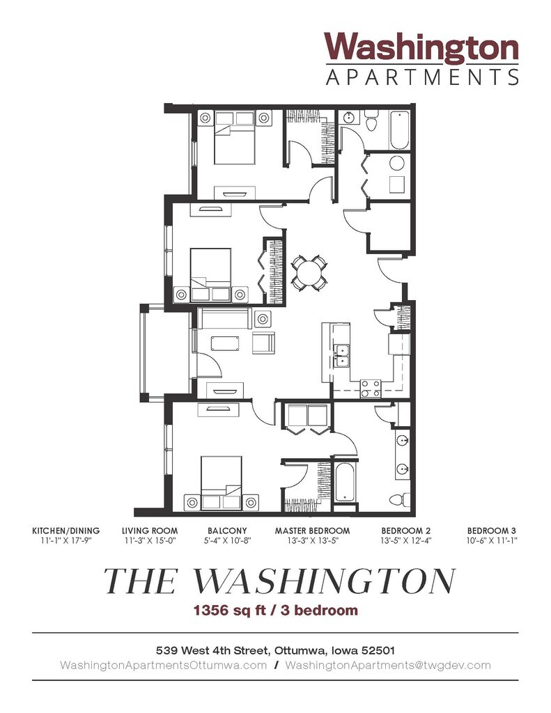Washington Apartments in Ottumwa, IA