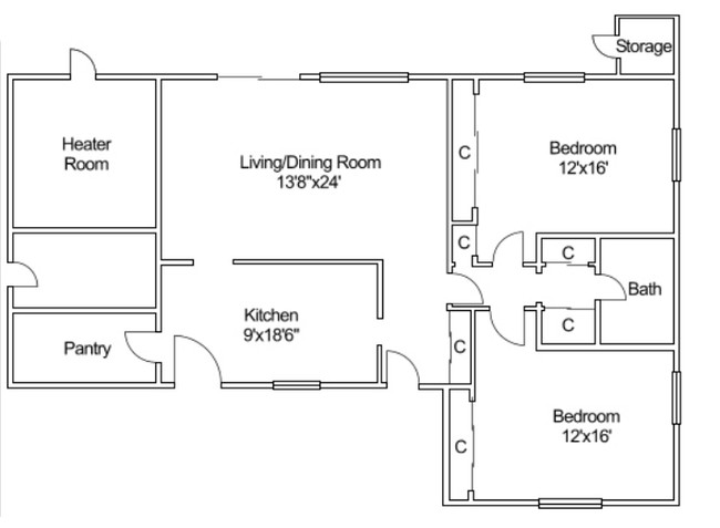 Gardner Hills - Phase I & II in Fort Campbell, TN - Foto de edificio - Floor Plan