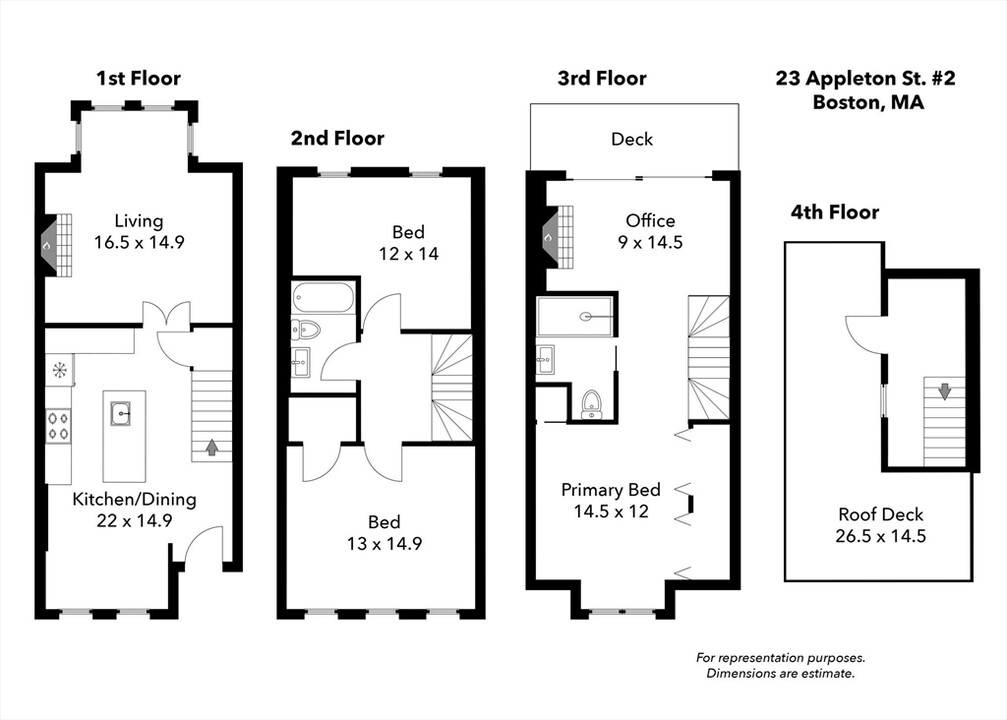 23 Appleton St, Unit 2 in Boston, MA - Building Photo