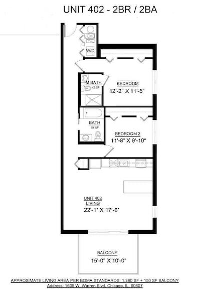 1609 W Warren Blvd, Unit 402 in Chicago, IL - Building Photo - Building Photo