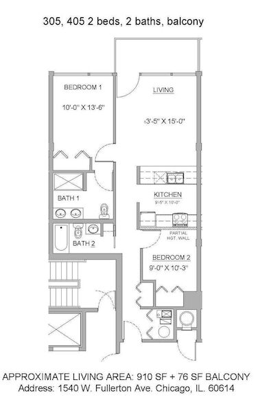 1540 W Fullerton Ave, Unit 305 in Chicago, IL - Building Photo - Building Photo
