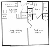 One Bedroom - 1 to 2 bedrooms Contact for Rates - Green Hills Apartments in West Liberty, Ohio