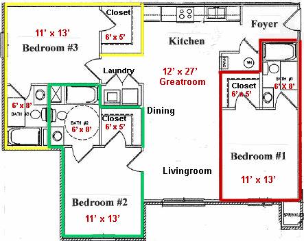 Golden Student Housing in Salisbury, NC - Building Photo - Floor Plan