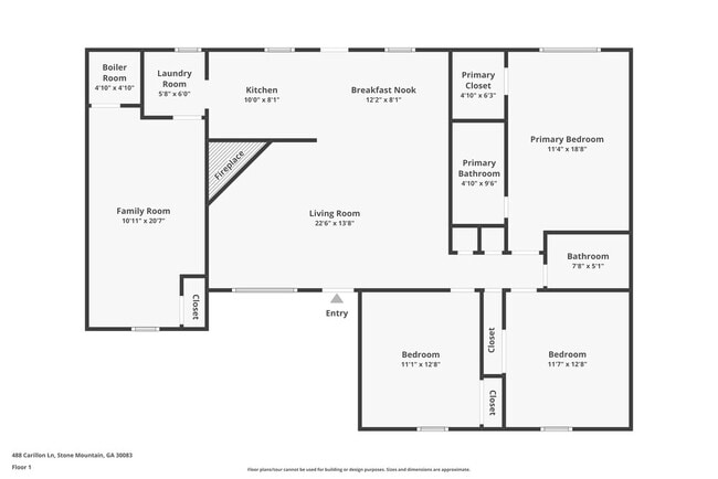 488 Carillon Ln in Stone Mountain, GA - Foto de edificio - Building Photo