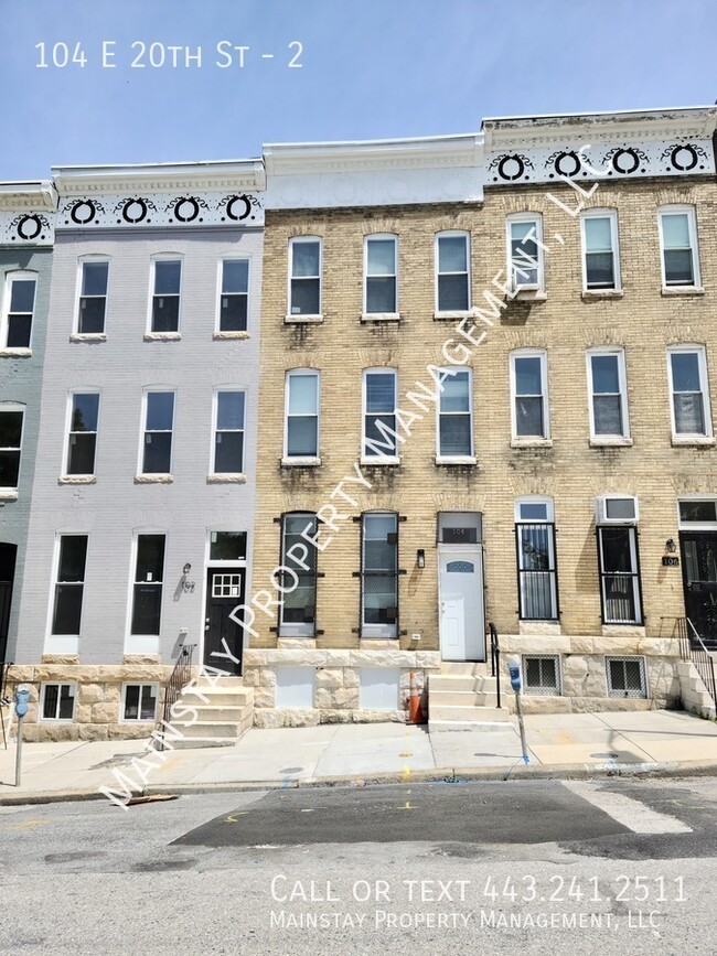 104 E 20th St-Unit -2 in Baltimore, MD - Building Photo - Building Photo