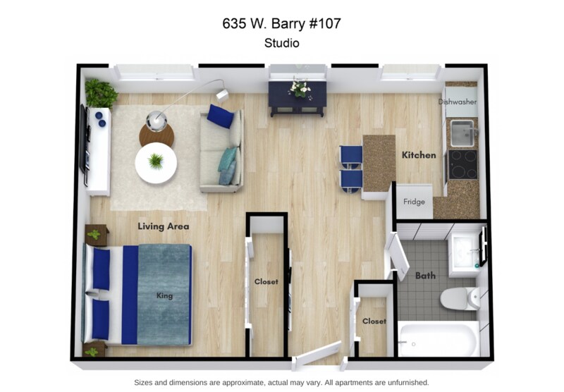 634 W Barry Ave, Unit 05 in Chicago, IL - Foto de edificio