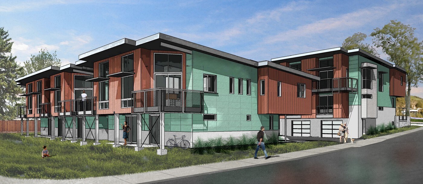 Ocean Street Townhomes in Santa Cruz, CA - Foto de edificio
