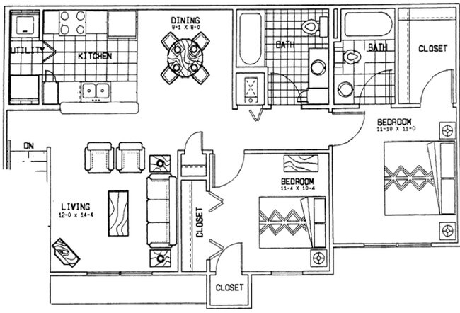 Roosevelt Park Apartments in Enid, OK - Building Photo - Floor Plan