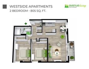 Westside Apartments in Calgary, AB - Building Photo - Floor Plan