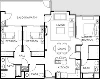 Terraces of Lafayette in Lafayette, CA - Foto de edificio - Floor Plan