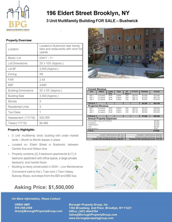 196 Eldert St in Brooklyn, NY - Foto de edificio